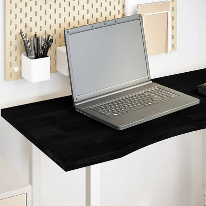 vidaXL Desk Top Dark Brown 100x50x2.5 cm Solid Wood Oak Rectangular 1