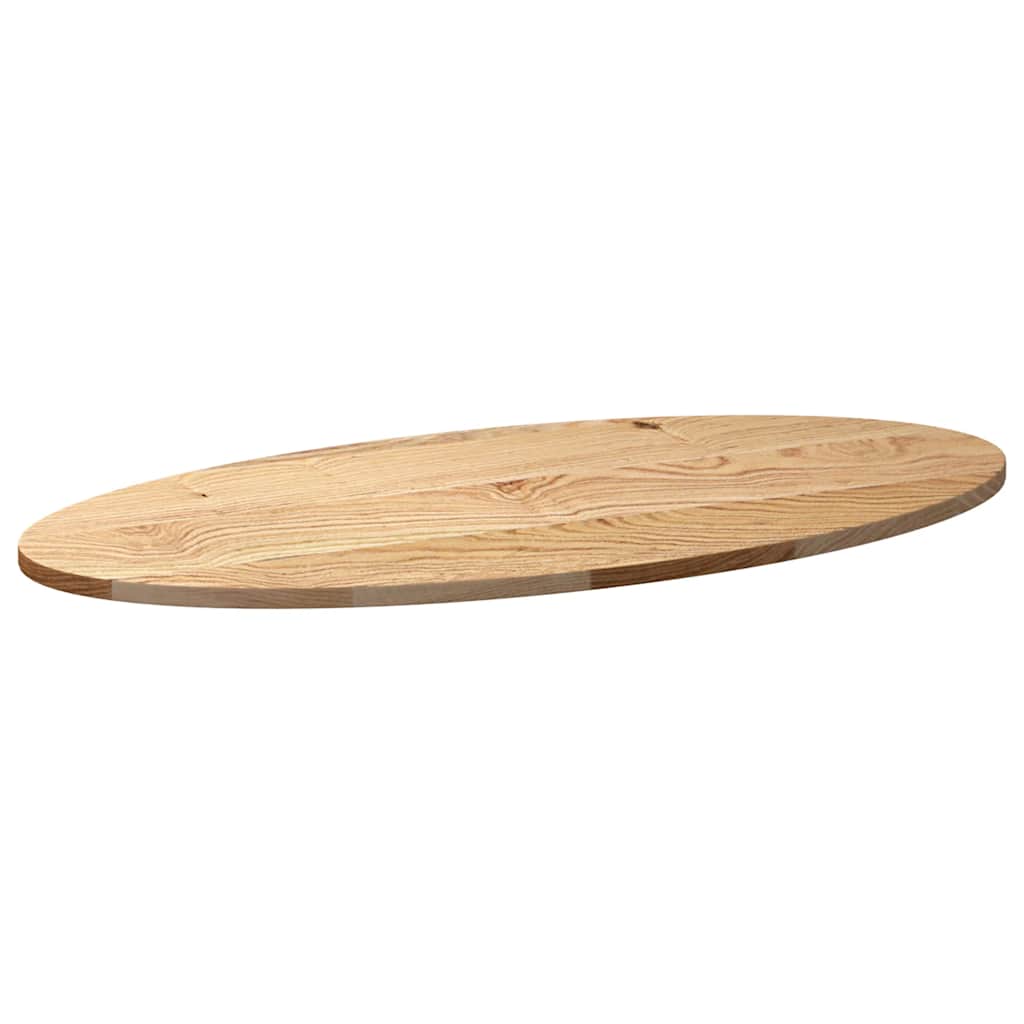 vidaXL Table Top 100x50x2 cm Solid Wood Oak Oval 4