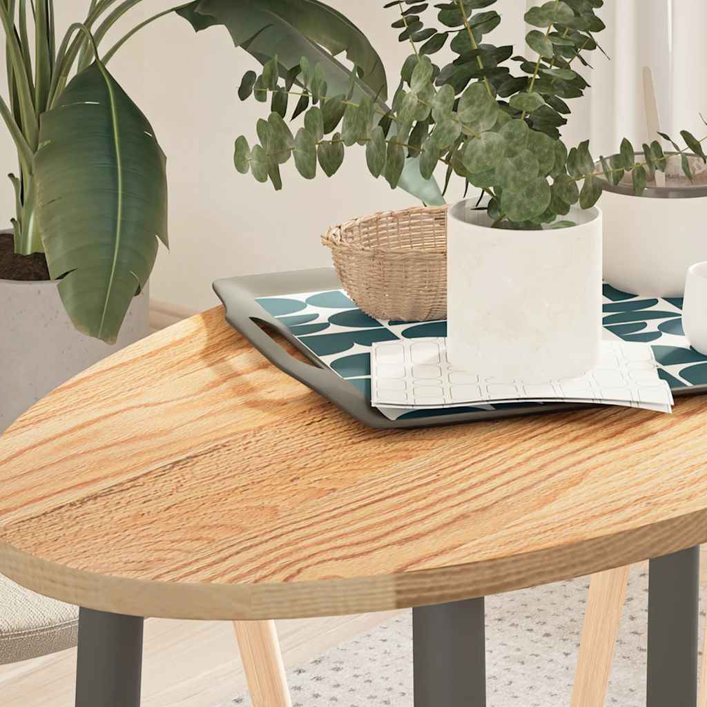 vidaXL Table Top 100x50x2 cm Solid Wood Oak Oval 1