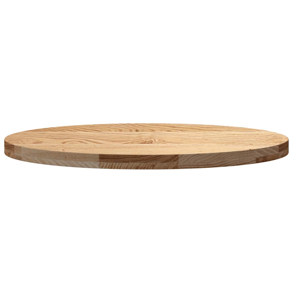vidaXL Table Top 80x40x4 cm Solid Wood Oak Oval 5