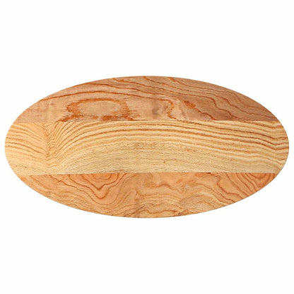 vidaXL Table Top Light Brown 100x50x2 cm Solid Wood Oak Oval 2