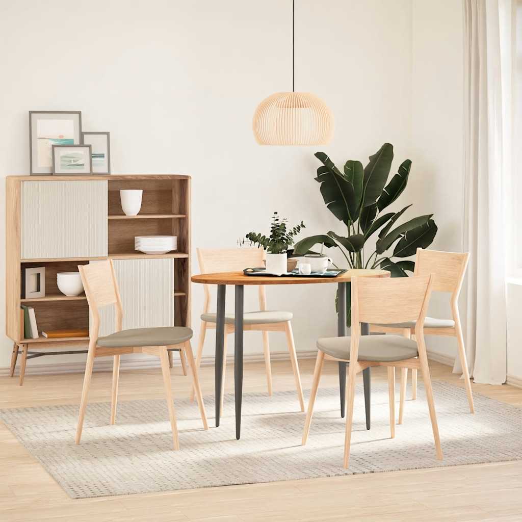 vidaXL Table Top Light Brown 100x50x2 cm Solid Wood Oak Oval 3