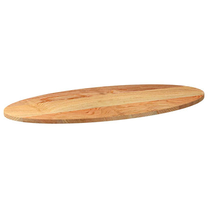 vidaXL Table Top Light Brown 100x50x2 cm Solid Wood Oak Oval 4