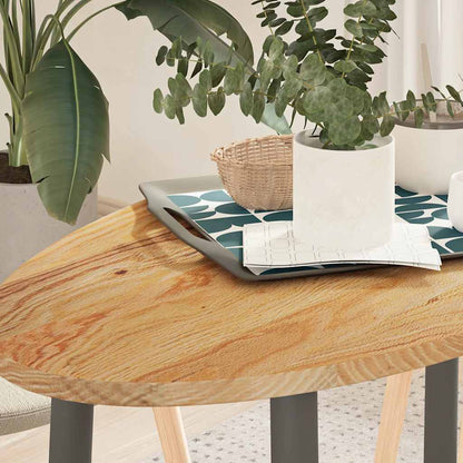 vidaXL Table Top Light Brown 100x50x2 cm Solid Wood Oak Oval 1