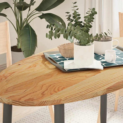 vidaXL Table Top Solid Wood Oak Oval Height 2 cm