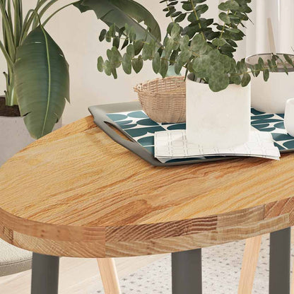 vidaXL Table Top Solid Wood Oak Oval Height 4 cm