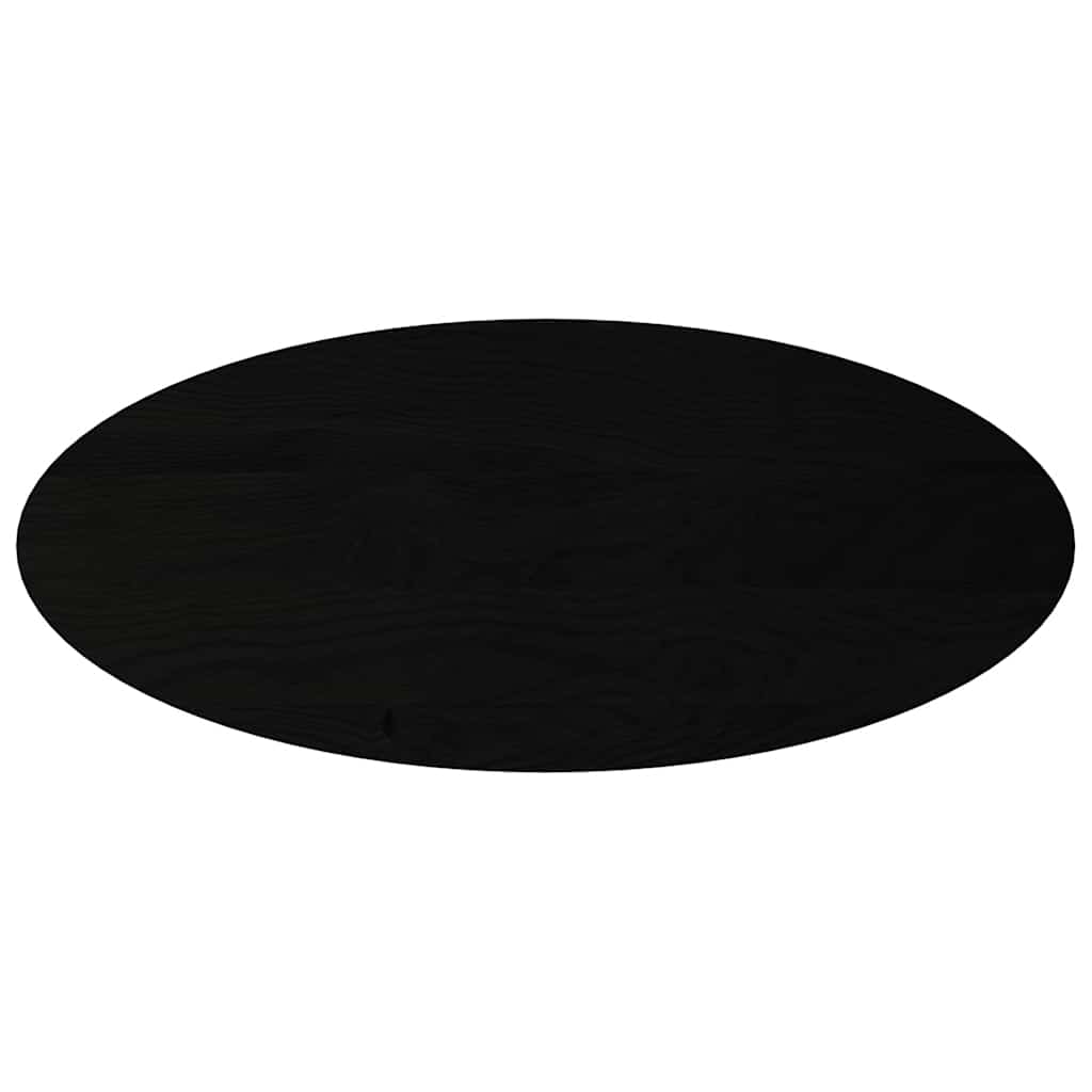 vidaXL Table Top Dark Brown 140x60x2 cm Solid Wood Oak Oval 2