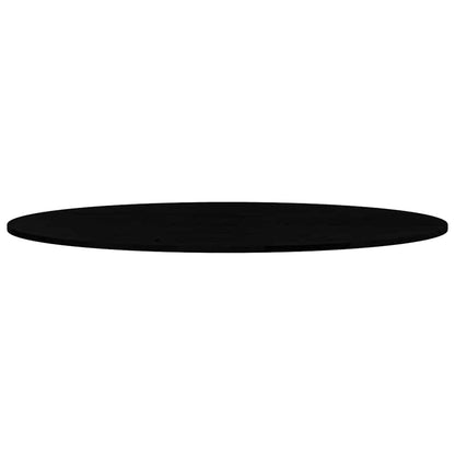 vidaXL Table Top Dark Brown 140x60x2 cm Solid Wood Oak Oval 5