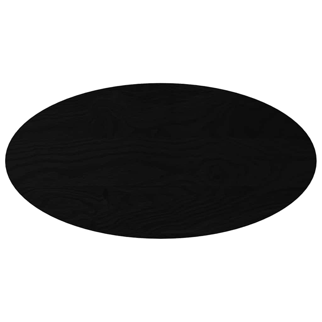 vidaXL Table Top Dark Brown 100x50x4 cm Solid Wood Oak Oval 2