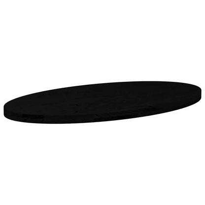 vidaXL Table Top Dark Brown 100x50x4 cm Solid Wood Oak Oval 4