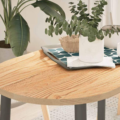 Table Top Solid Wood Oak Oval Height 2 cm Natural 100 cm 50 cm