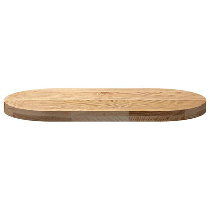 vidaXL Table Top 80x40x4 cm Solid Wood Oak Oval 5