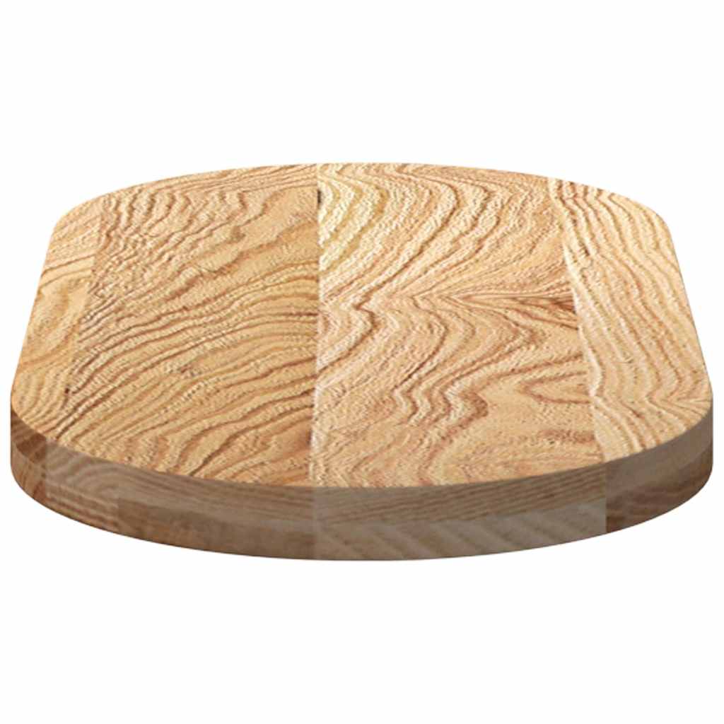 vidaXL Table Top 80x40x4 cm Solid Wood Oak Oval 6