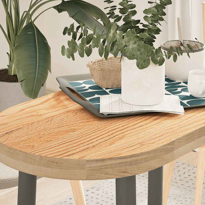 vidaXL Table Top 80x40x4 cm Solid Wood Oak Oval 1