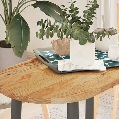 vidaXL Table Top Solid Wood Oak Oval Height 2 cm