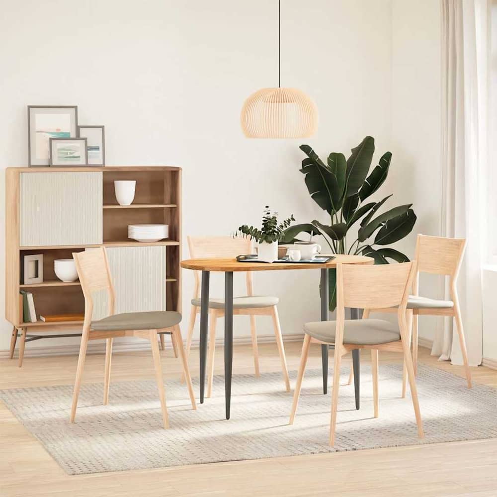Table Top Solid Wood Oak Oval Height 2 cm Light brown 100 cm 50 cm