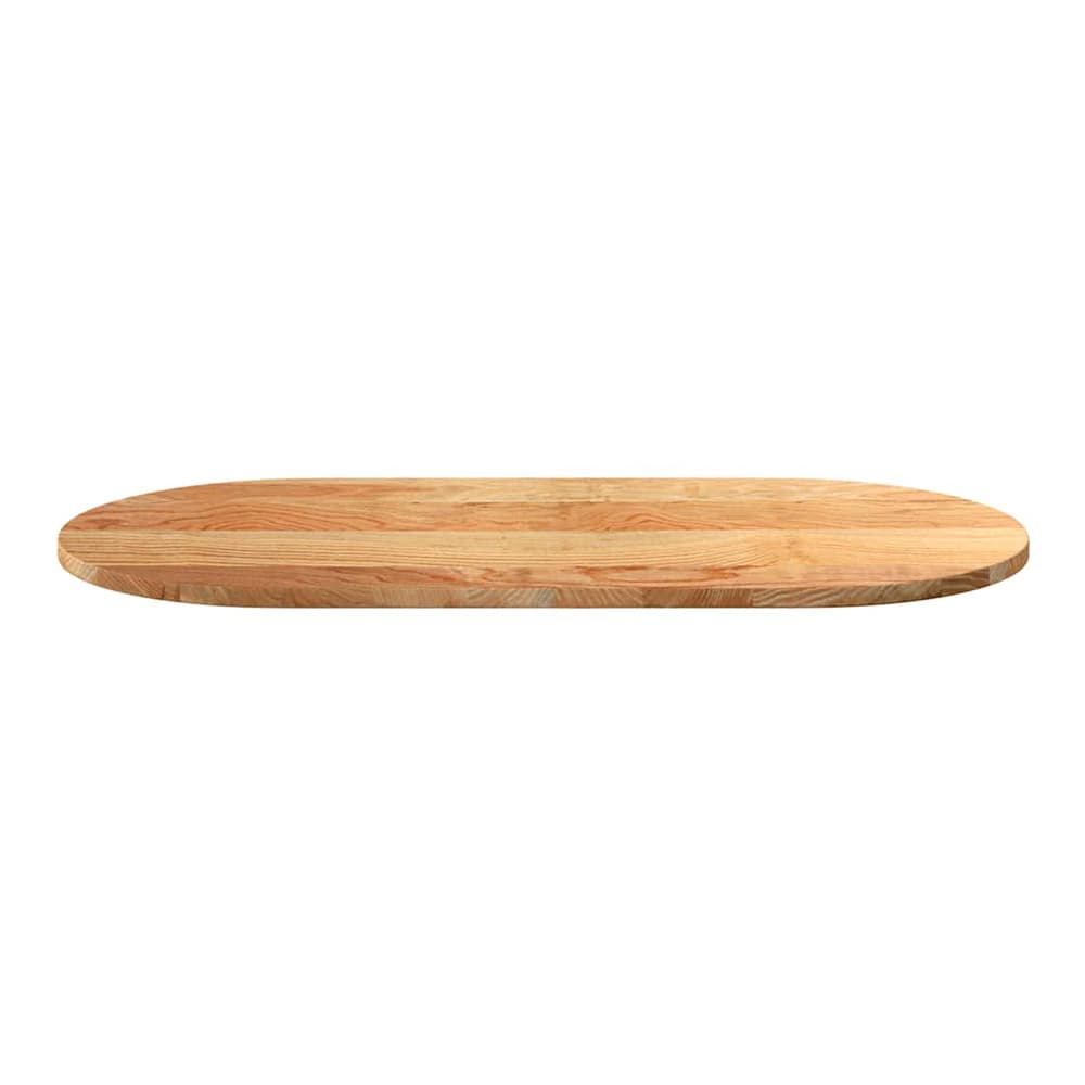 Table Top Solid Wood Oak Oval Height 2 cm Light brown 100 cm 50 cm