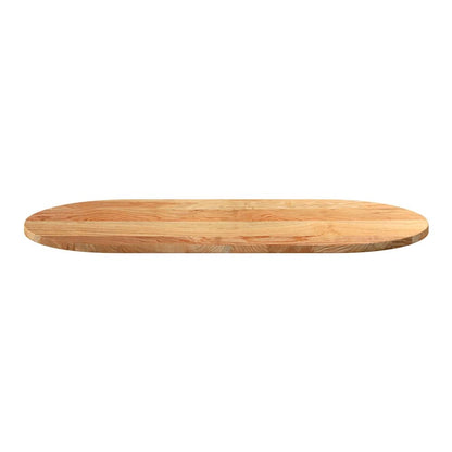 Table Top Solid Wood Oak Oval Height 2 cm Light brown 100 cm 50 cm