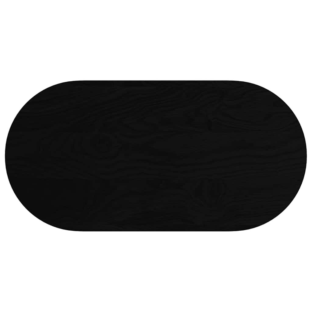 vidaXL Table Top Dark Brown 100x50x4 cm Solid Wood Oak Oval 2