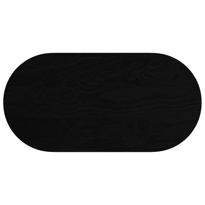 vidaXL Table Top Dark Brown 100x50x4 cm Solid Wood Oak Oval 2