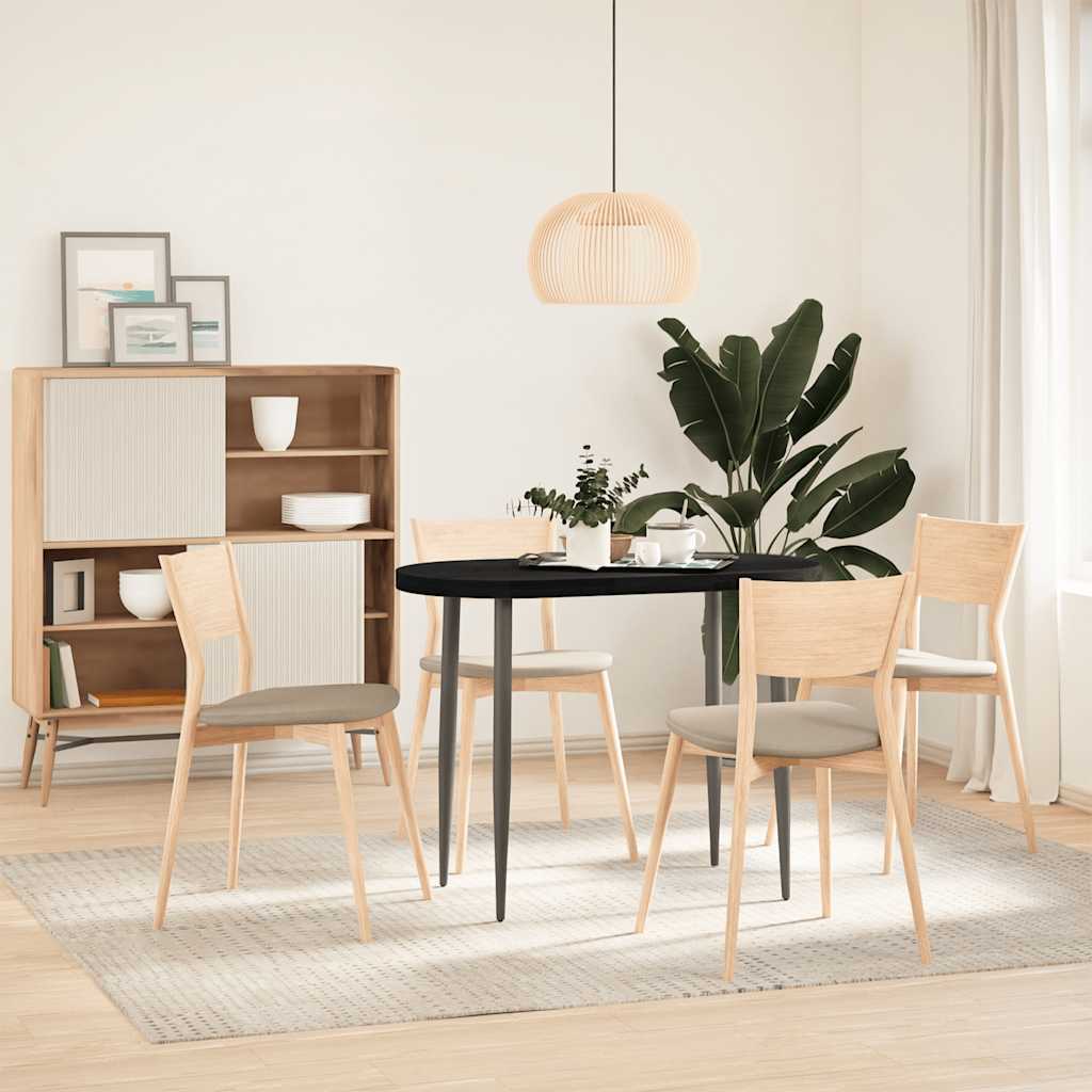 vidaXL Table Top Dark Brown 100x50x4 cm Solid Wood Oak Oval 3