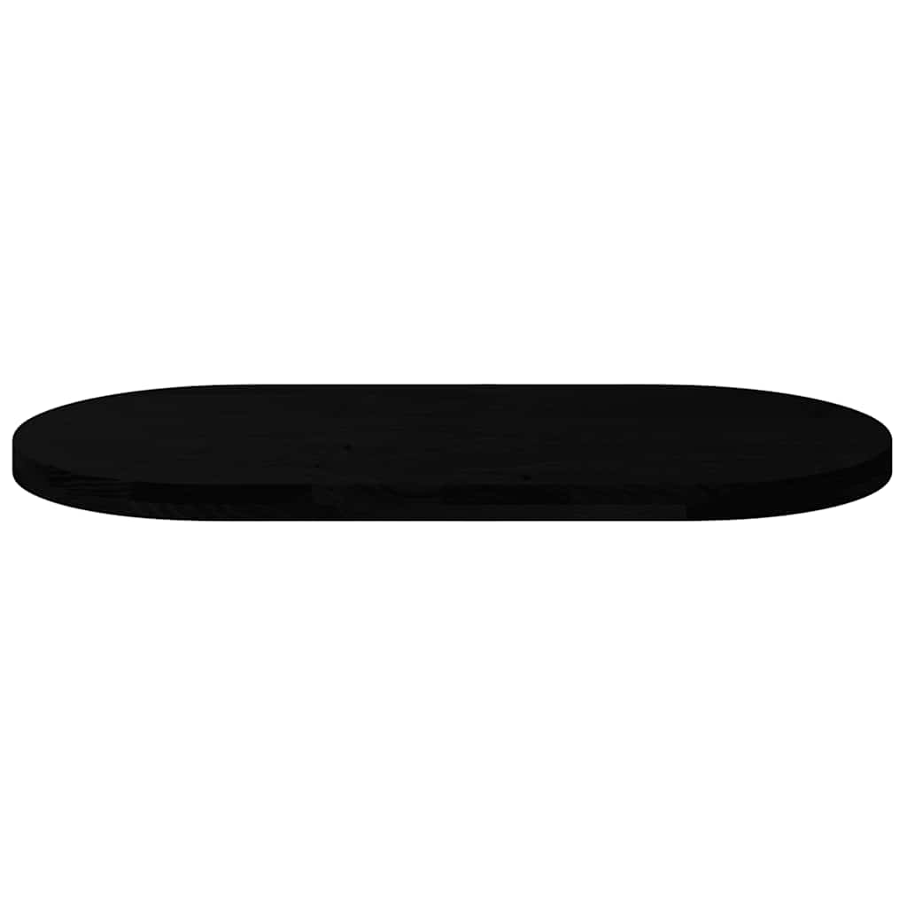 vidaXL Table Top Dark Brown 100x50x4 cm Solid Wood Oak Oval 5