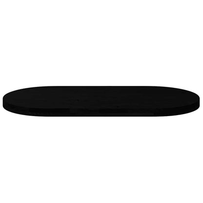 vidaXL Table Top Dark Brown 100x50x4 cm Solid Wood Oak Oval 5