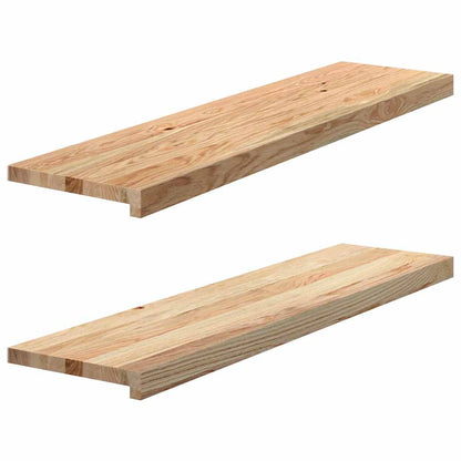 vidaXL Window Sills 2 pcs Untreated 100x25x2 cm Solid Wood Oak 1