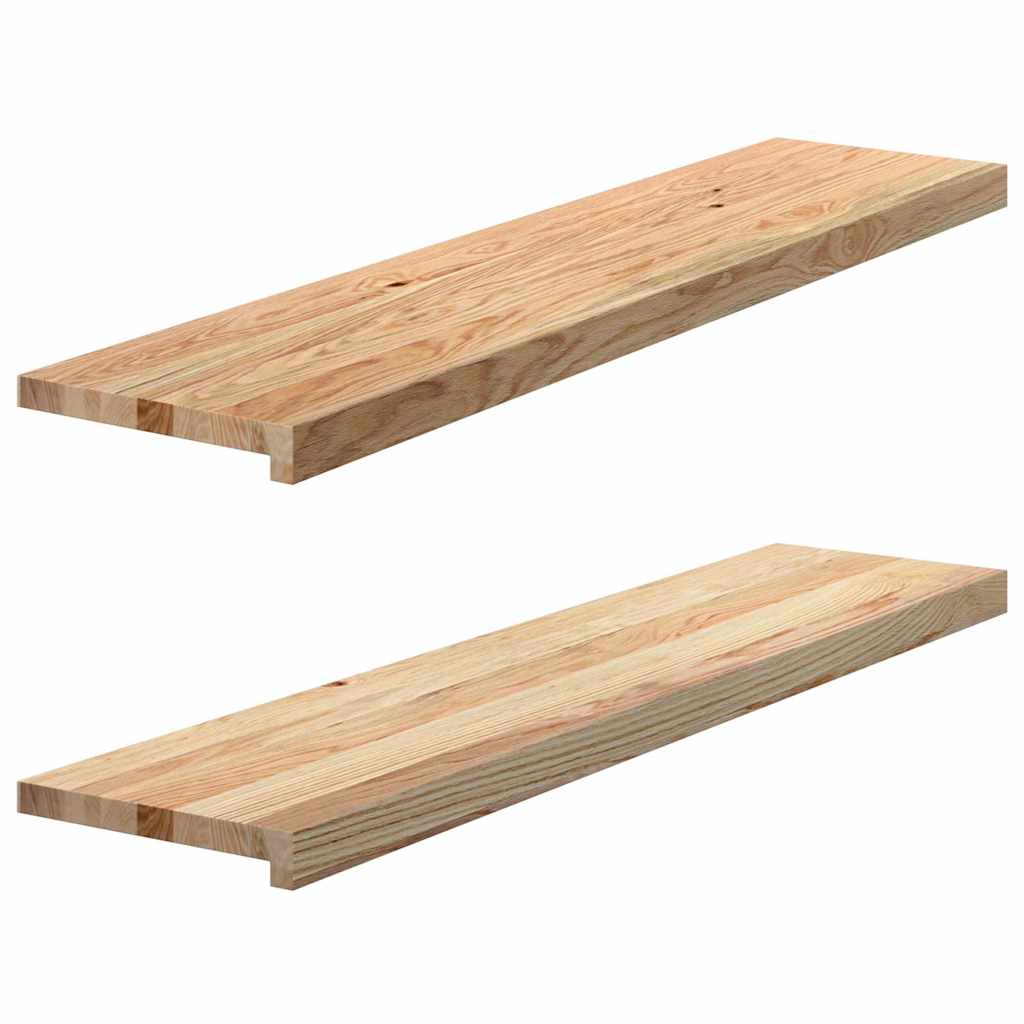 vidaXL Window Sills 2 pcs Untreated 110x25x2 cm Solid Wood Oak 1