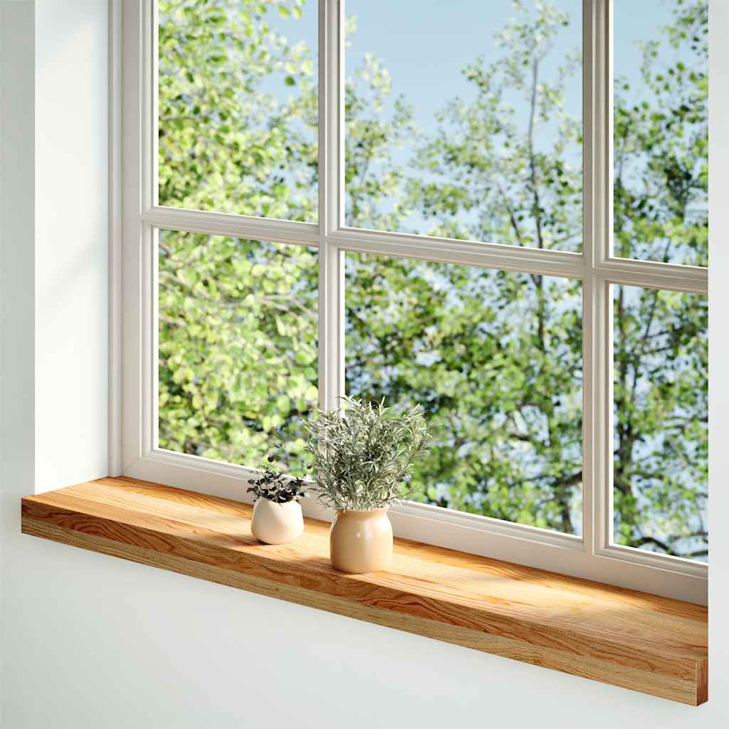 vidaXL Window Sills 2 pcs Light Brown 100x15x2 cm Solid Wood Oak 2