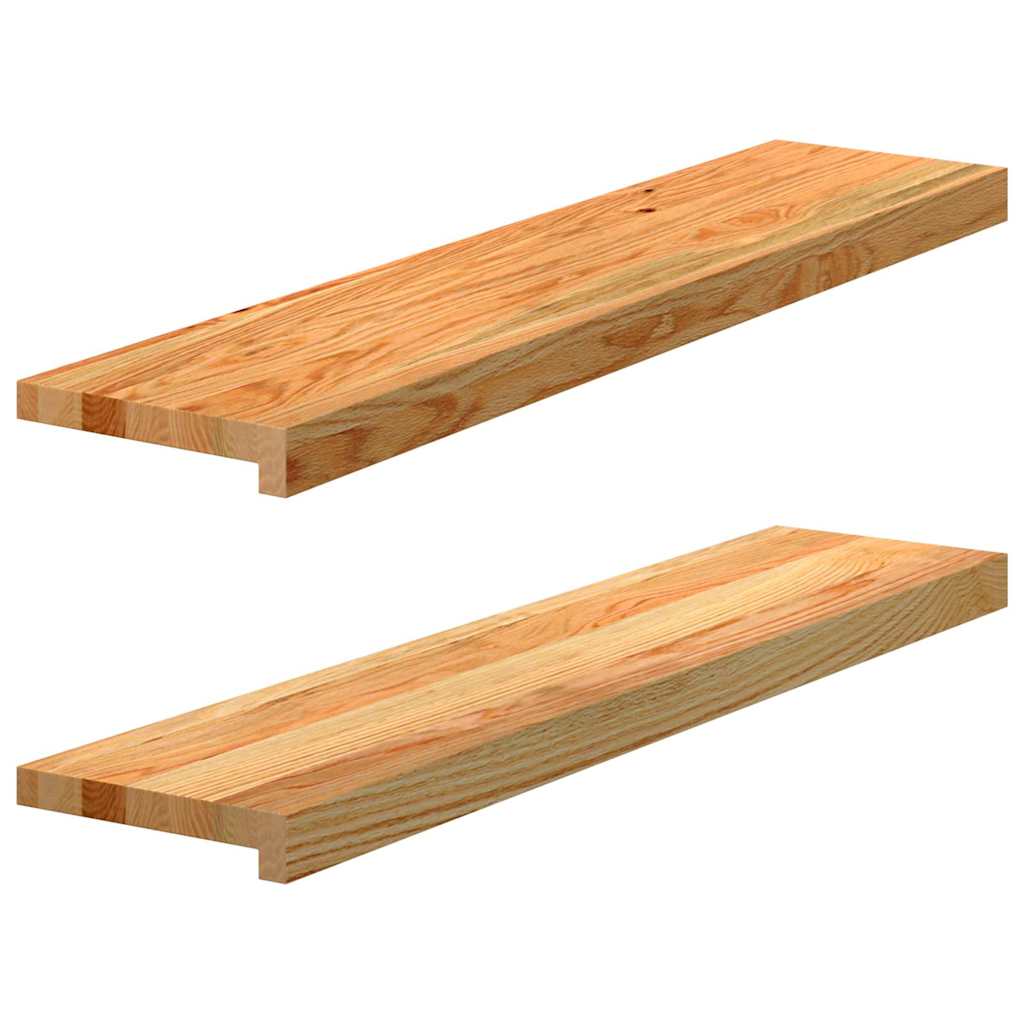 vidaXL Window Sills 2 pcs Light Brown 90x20x2 cm Solid Wood Oak 1