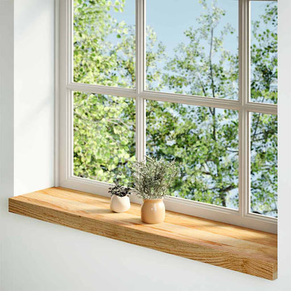 vidaXL Window Sills 2 pcs Light Brown 90x20x2 cm Solid Wood Oak 2