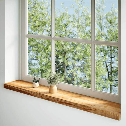 Window Sills 2 pcs Solid Wood Oak Depth 20 cm Light Brown 160 cm