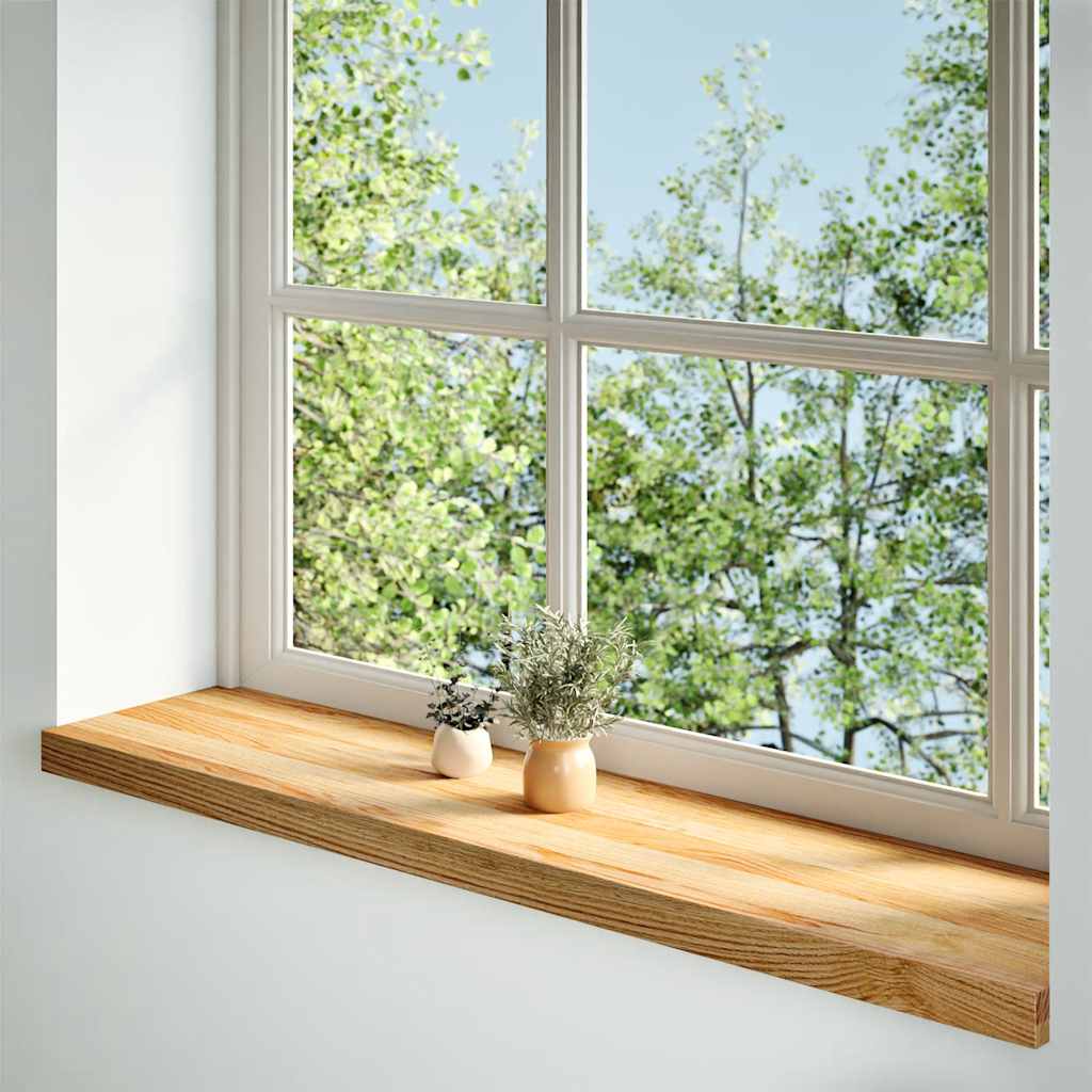 vidaXL Window Sills 2 pcs Light Brown 100x25x2 cm Solid Wood Oak 2