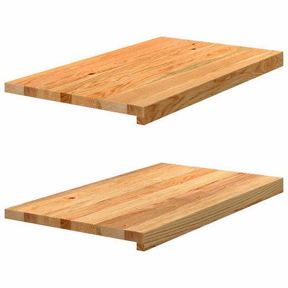 vidaXL Window Sills 2 pcs Light Brown 70x40x2 cm Solid Wood Oak 1