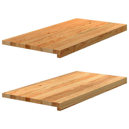 vidaXL Window Sills 2 pcs Light Brown 80x40x2 cm Solid Wood Oak 1