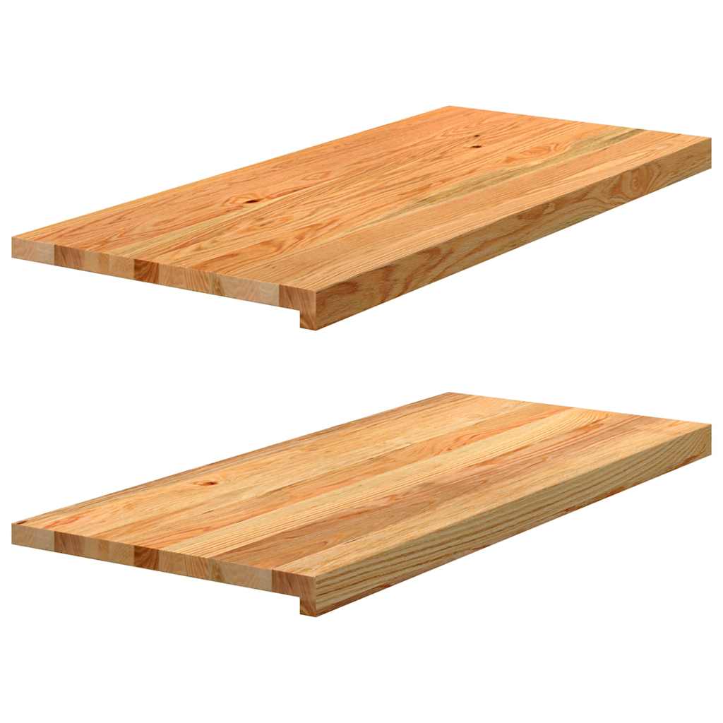 Window Sills 2 pcs Solid Wood Oak Depth 40 cm Light brown 90 cm
