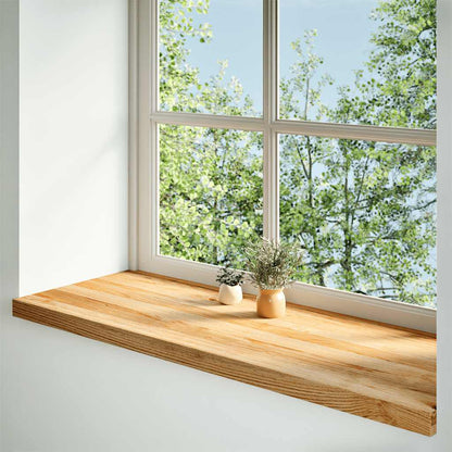 vidaXL Window Sills 2 pcs Solid Wood Oak Depth 40 cm Light Brown
