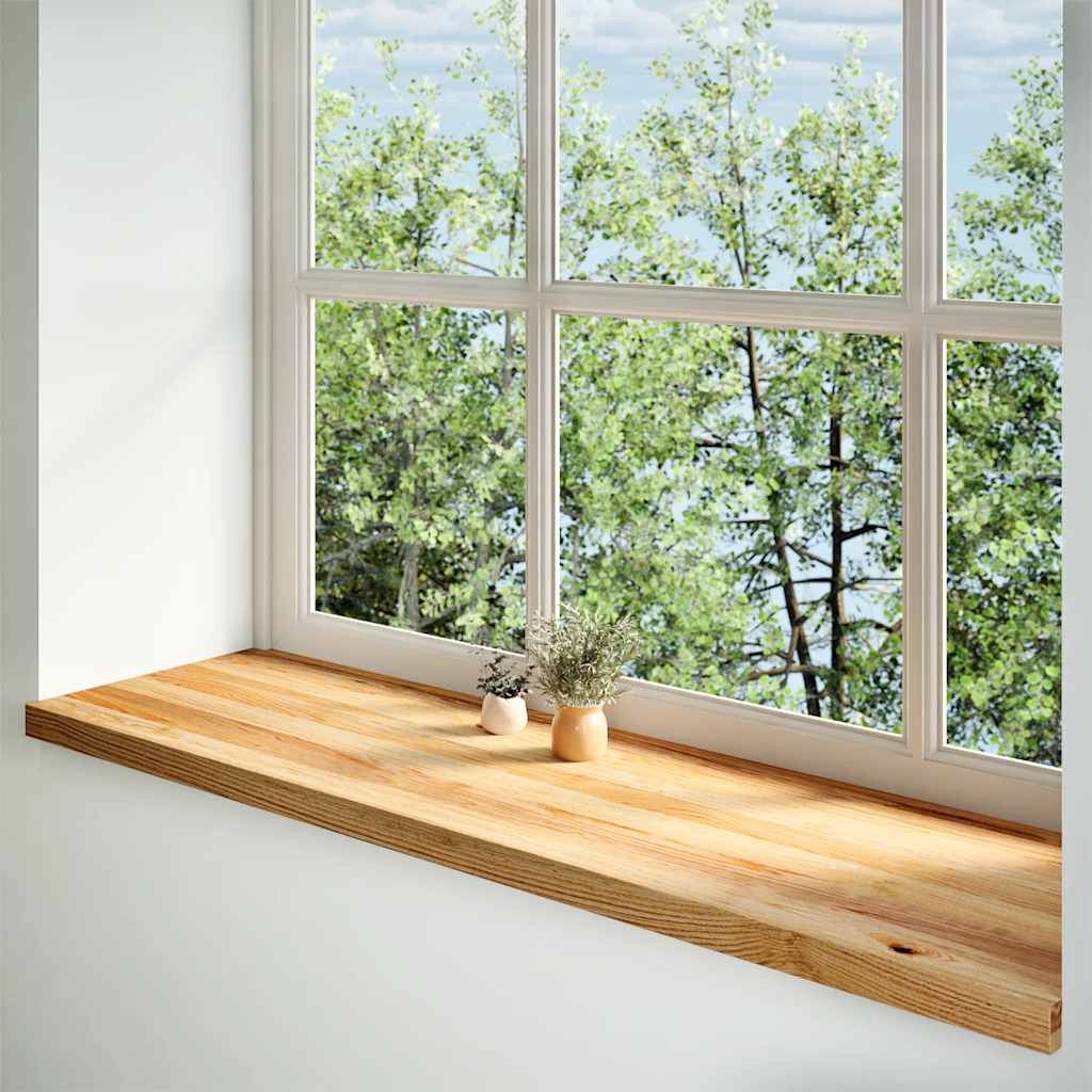 vidaXL Window Sills 2 pcs Solid Wood Oak Depth 40 cm Light Brown