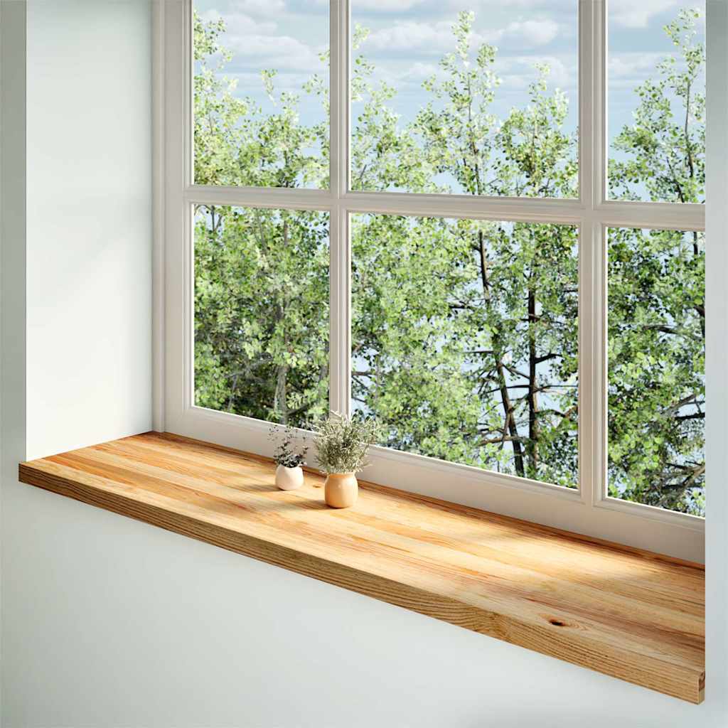 vidaXL Window Sills 2 pcs Solid Wood Oak Depth 40 cm Light Brown