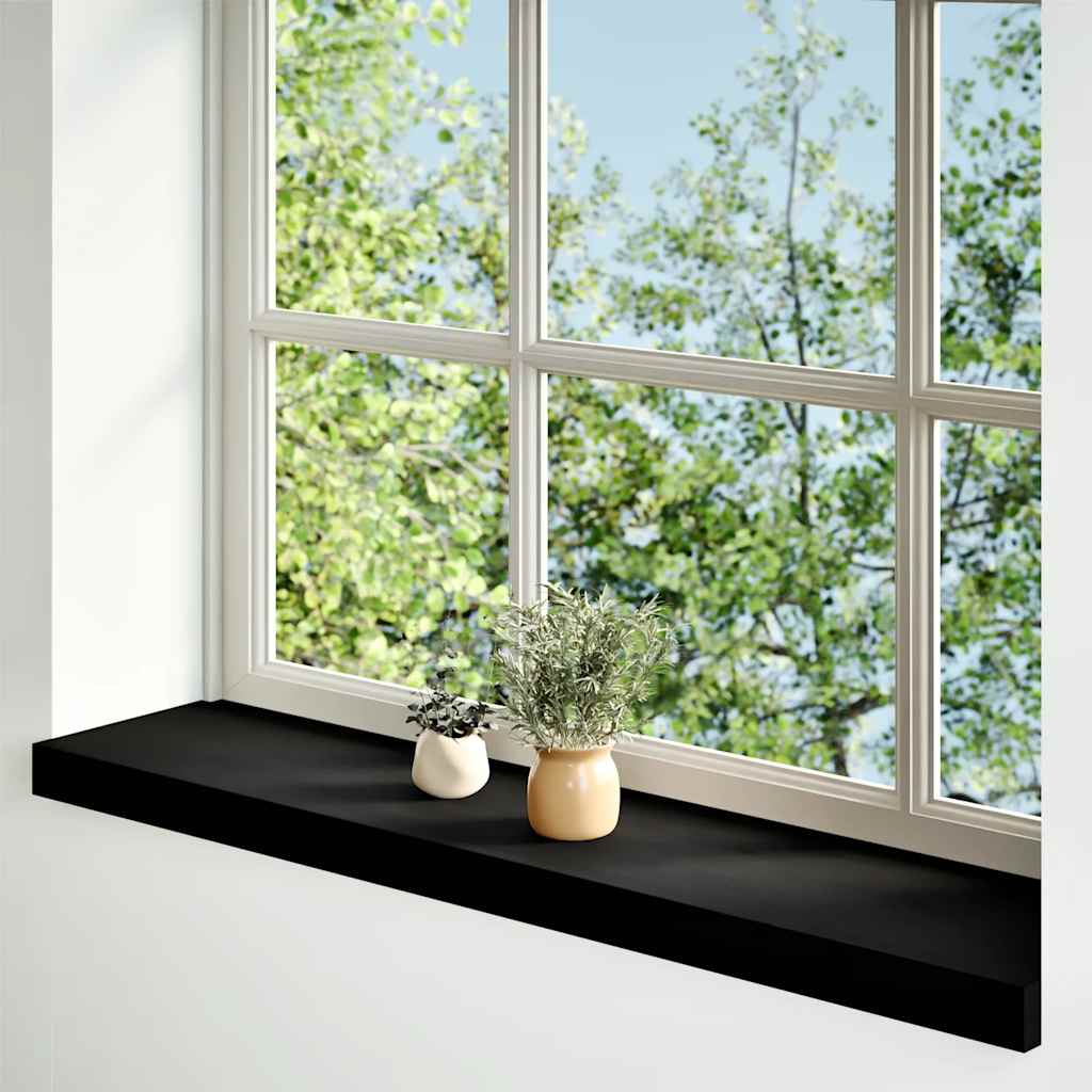 vidaXL Window Sills 2 pcs Brown Black 70x20x2 cm Solid Wood Oak 2