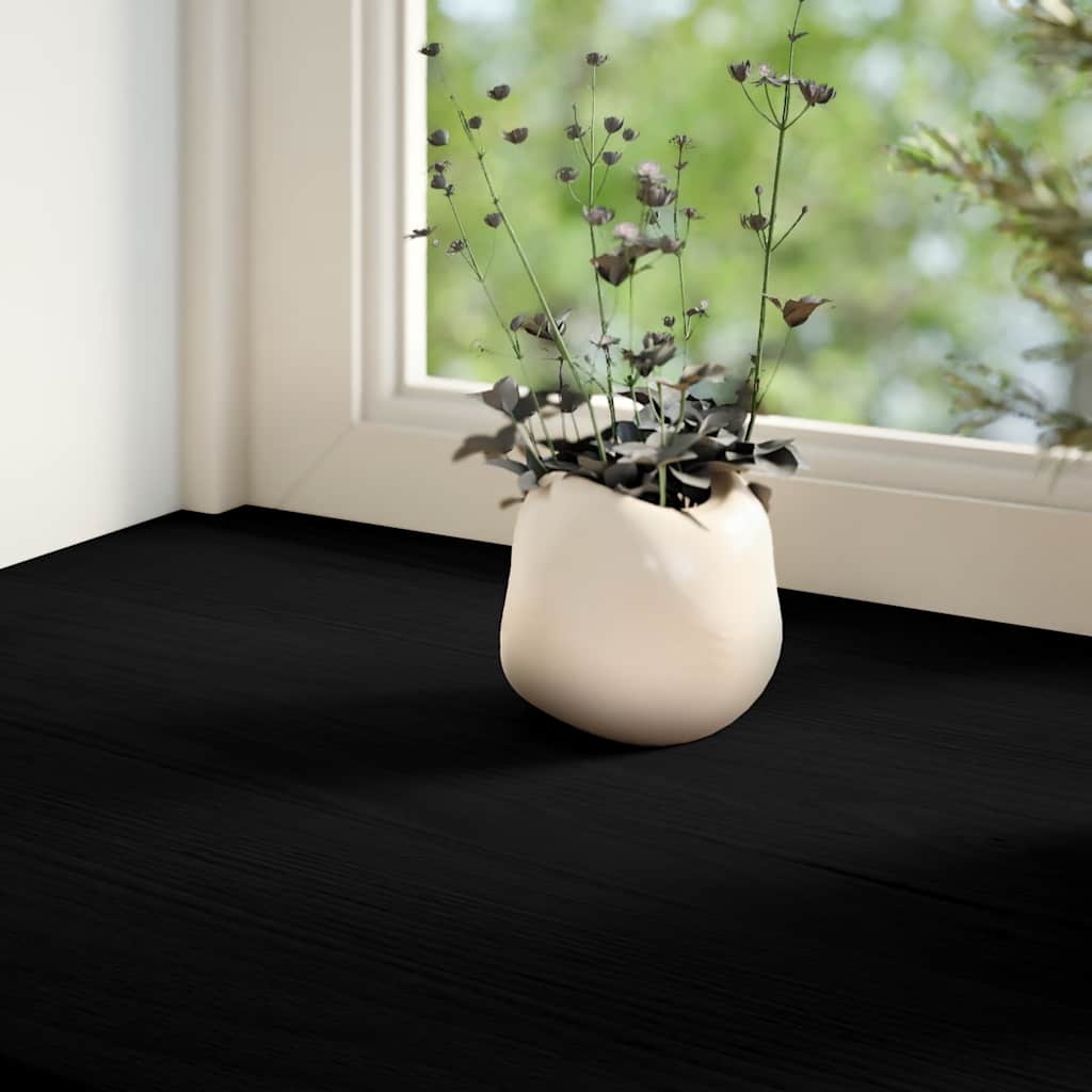 vidaXL Window Sills 2 pcs Brown Black 80x25x2 cm Solid Wood Oak 3
