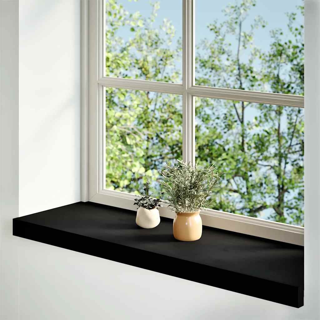 vidaXL Window Sills 2 pcs Brown Black 80x30x2 cm Solid Wood Oak 2