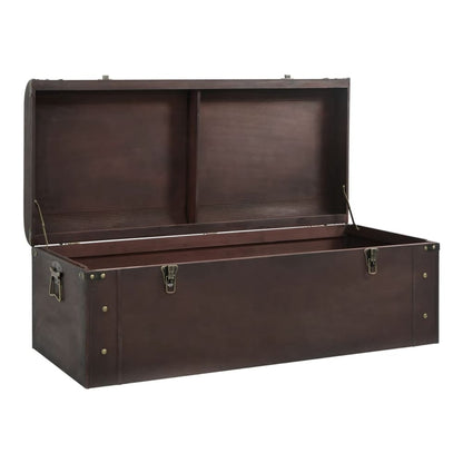 Treasure Chest with Latches Dark Brown 90x50x39,5 cm Plywood 110 cm 50 cm