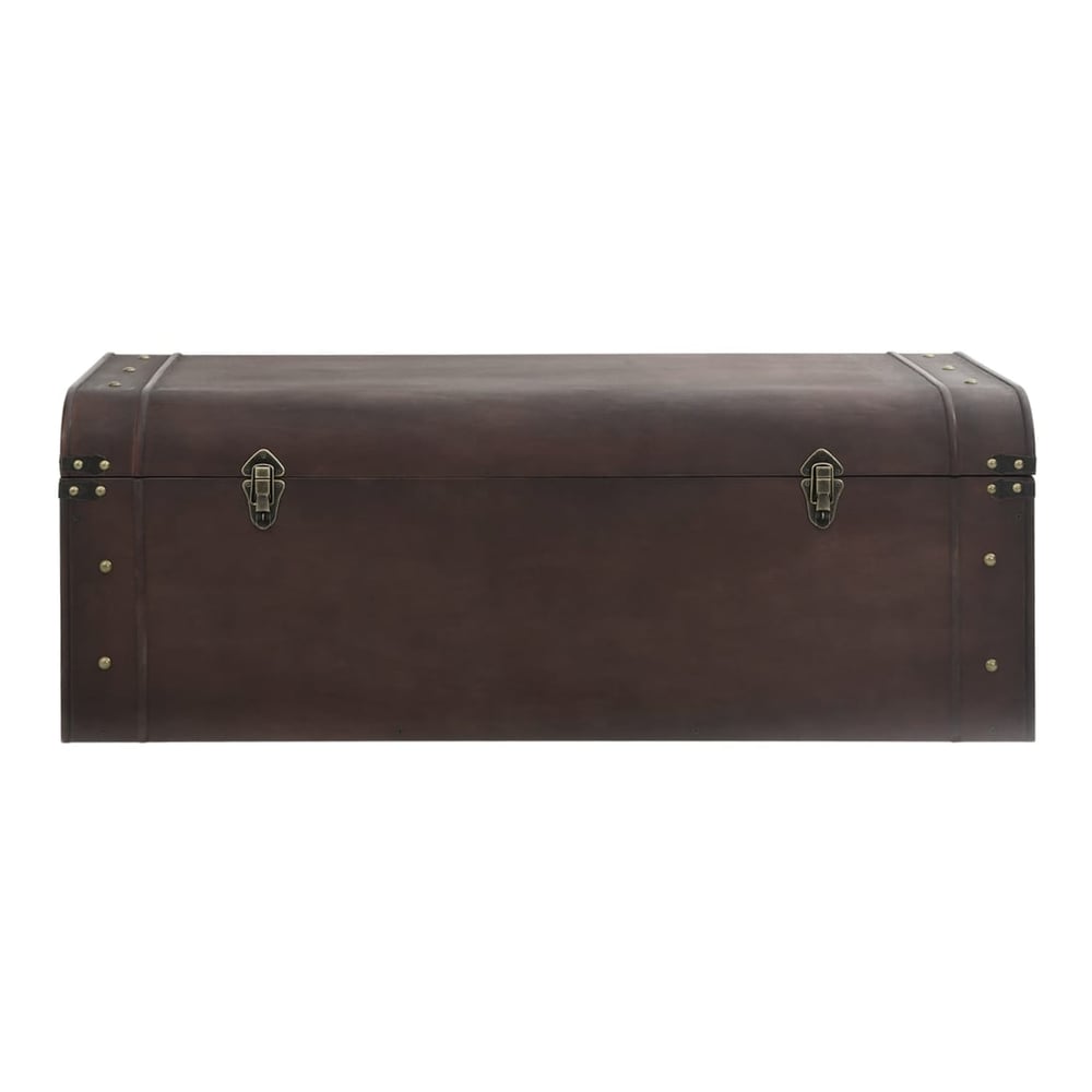 Treasure Chest with Latches Dark Brown 90x50x39,5 cm Plywood 110 cm 50 cm