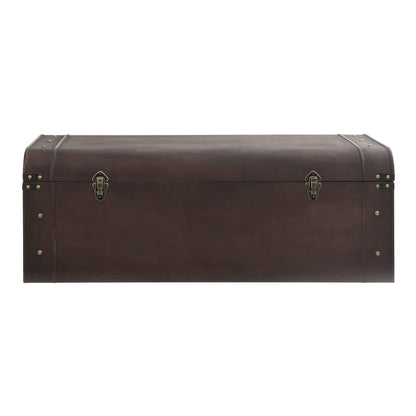 Treasure Chest with Latches Dark Brown 90x50x39,5 cm Plywood 110 cm 50 cm