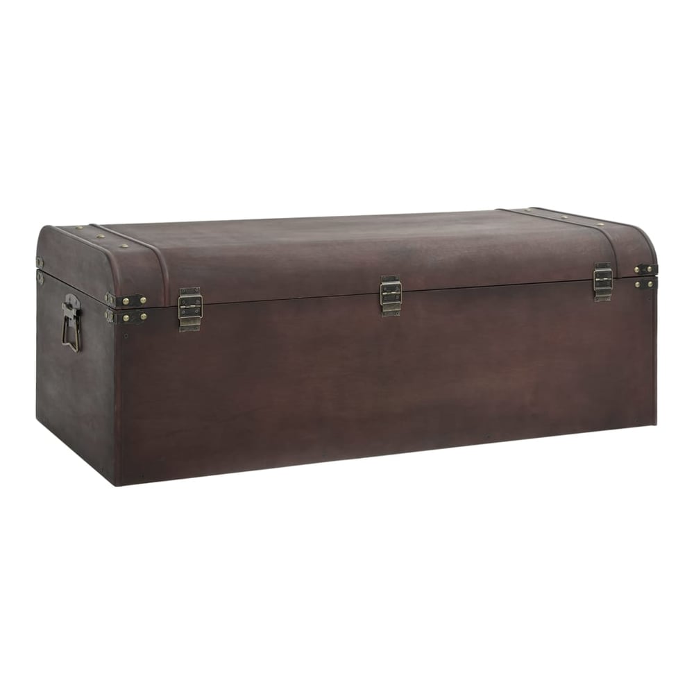 Treasure Chest with Latches Dark Brown 90x50x39,5 cm Plywood 110 cm 50 cm