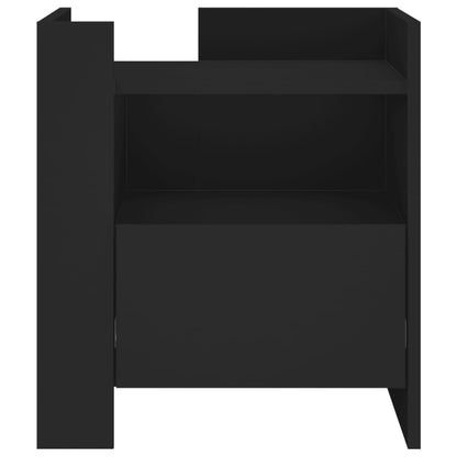 vidaXL Bedside Cabinet Black 45x50x50 cm Engineered Wood 4