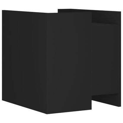 vidaXL Bedside Cabinet Black 45x50x50 cm Engineered Wood 6