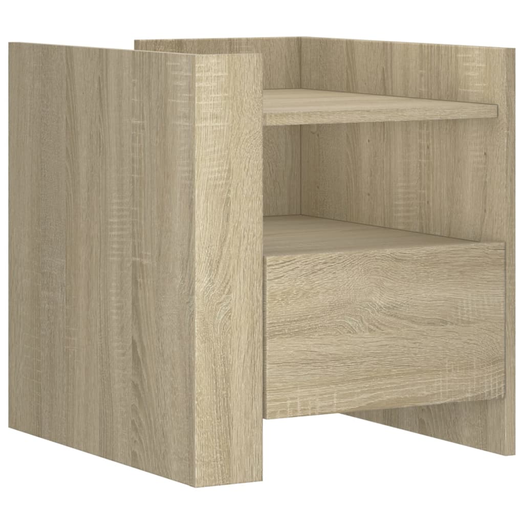 vidaXL Bedside Cabinet Sonoma Oak 45x50x50 cm Engineered Wood 2